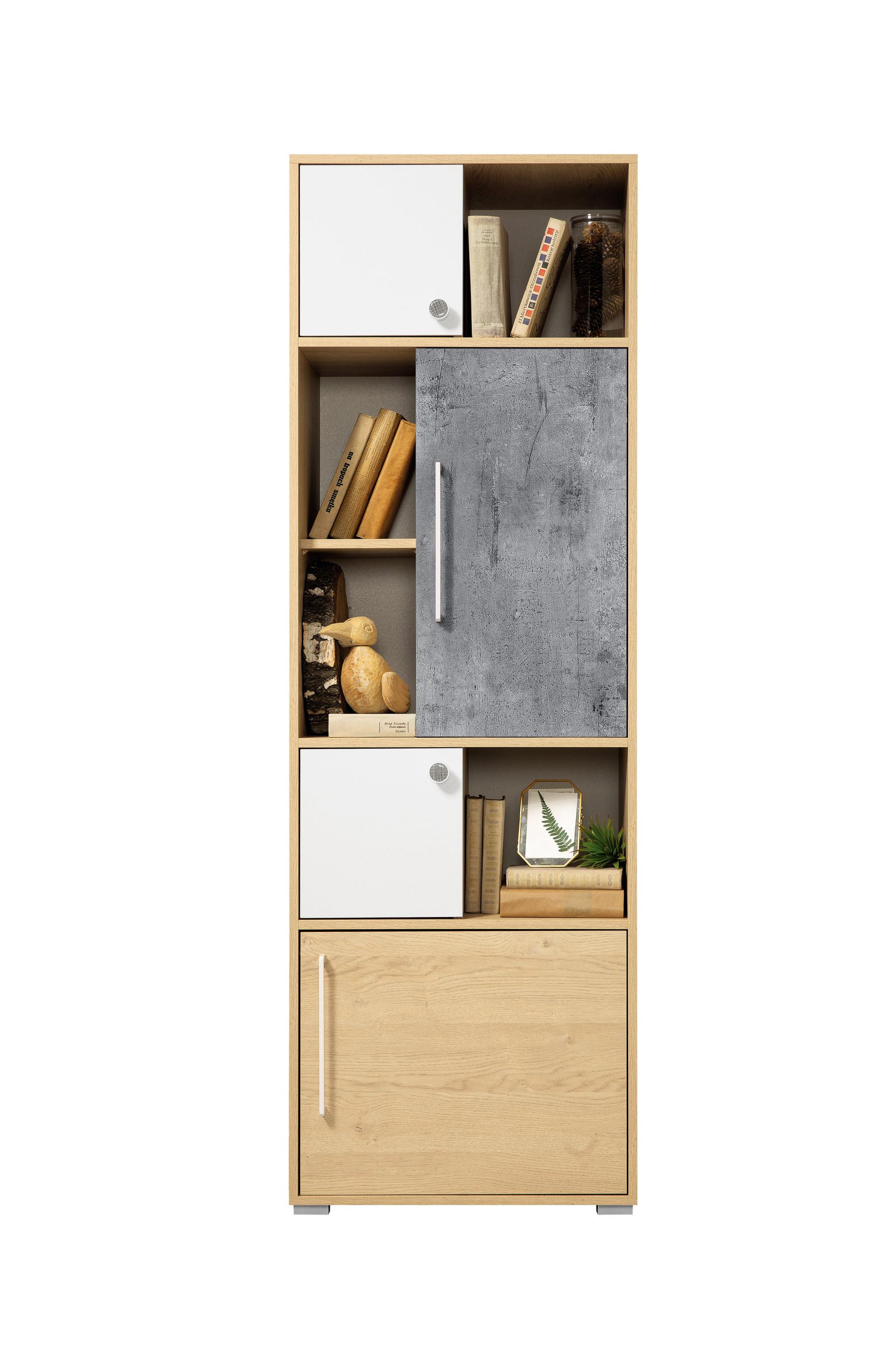 BÜCHERREGAL PONTE 60x40x182 cm, Regal Eichefarben - Eichefarben, Holzwerkstoff (60/182/40cm) - MASSENO