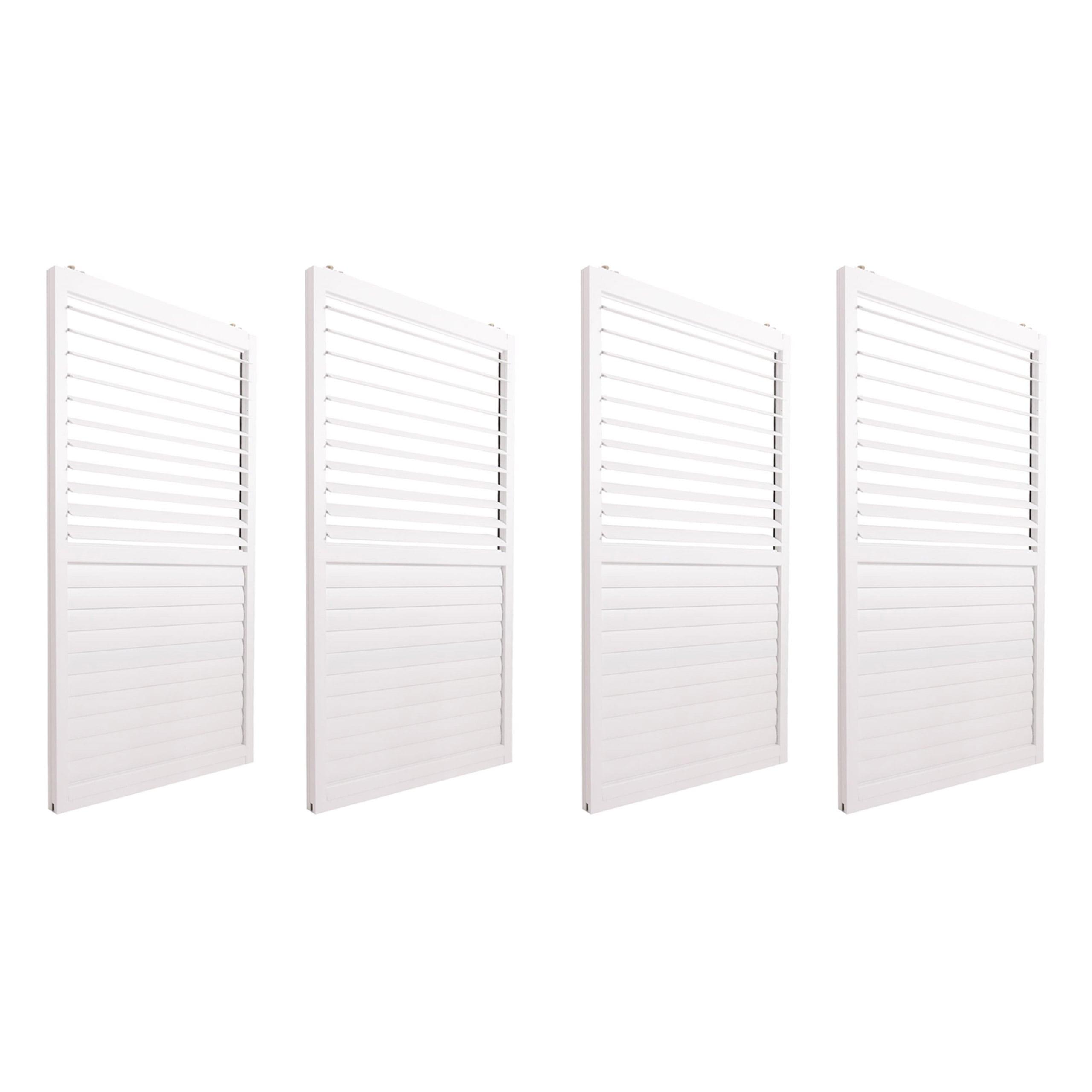 SCHIEBETÜR FÜR PERGOLA Weiß 4er-Set-Set - Weiß, Metall (369/206/10cm) - MCW
