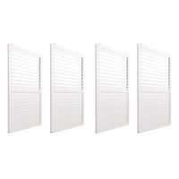 SCHIEBETÜR FÜR PERGOLA Weiß 4er-Set-Set - Weiß, Metall (369/206/10cm) - MCW