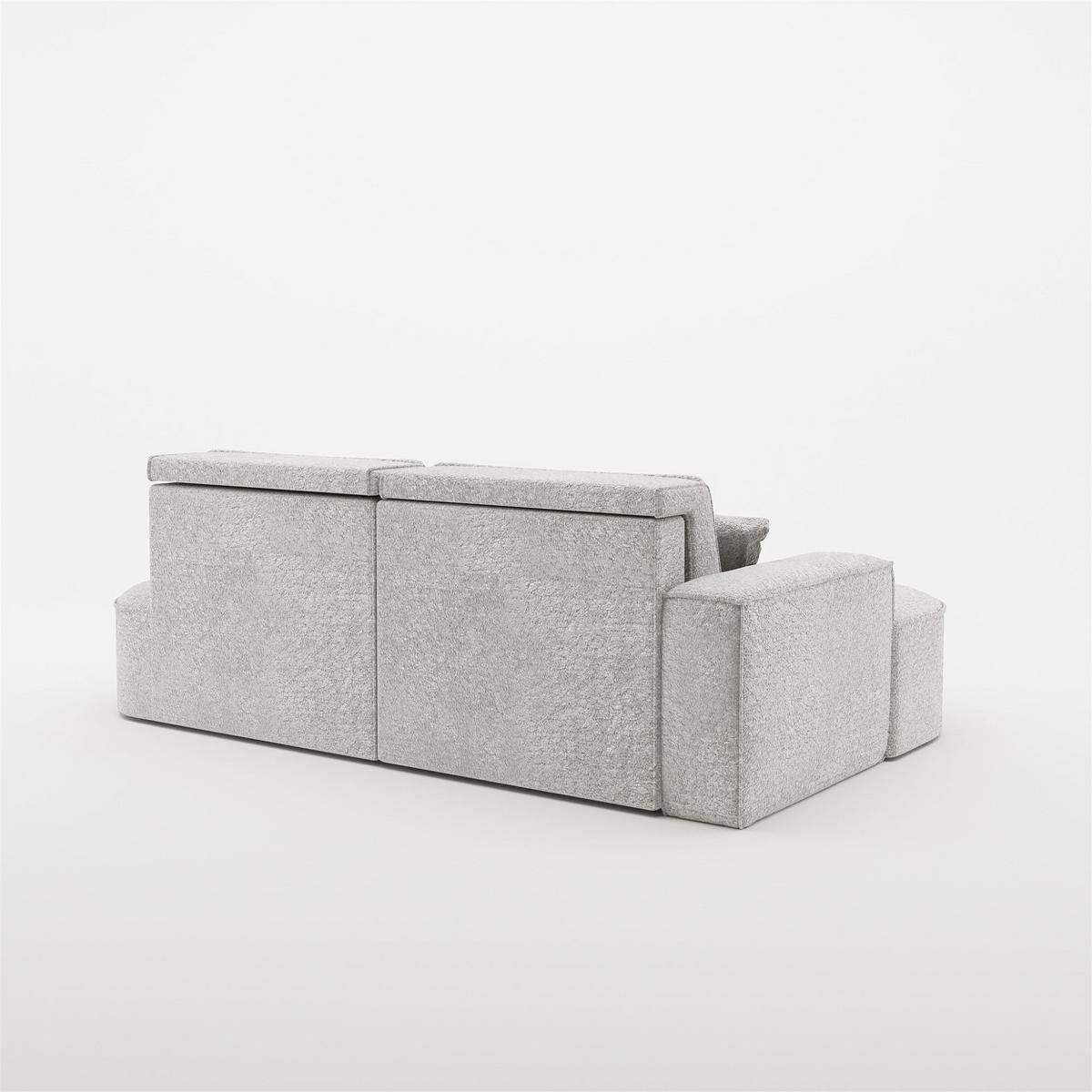 ECKSOFA Venedig Mit Schlaffunktion - Hellgrau, Holzwerkstoff/Textil (278/179cm) - Fun Möbel