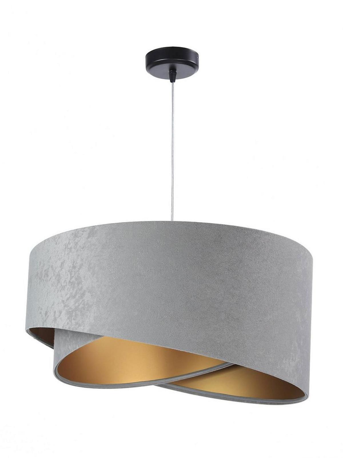 HÄNGELEUCHTE Grau 50/23 cm - Goldfarben, Kunststoff (50/1.3/23cm) - ONZENO