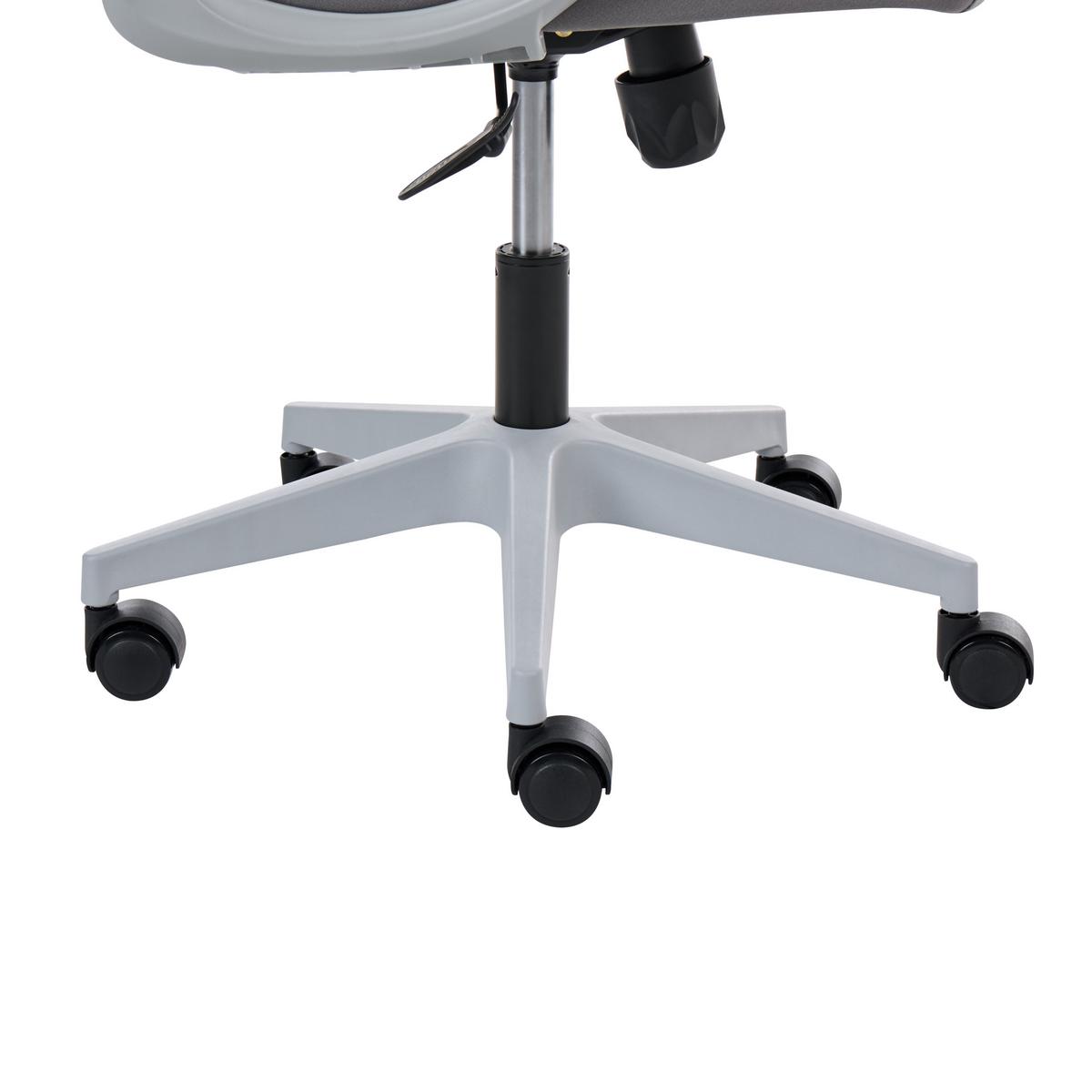 BÜROSTUHL Grau Senta - Grau, Textil (61/97/65cm) - Beliani