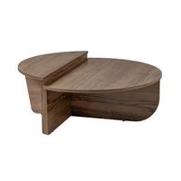 COUCHTISCH (2er-Set) orion 90/90/35 cm - Nussbaumfarben, Holzwerkstoff (9.5/90/35cm) - Calicosy