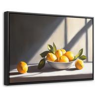 LEINWAND Bilder mit Rahmen - Zitronen - Stilleben - Gelb - 30x20 - Gelb, Textil (30/20cm) - MuchoWow