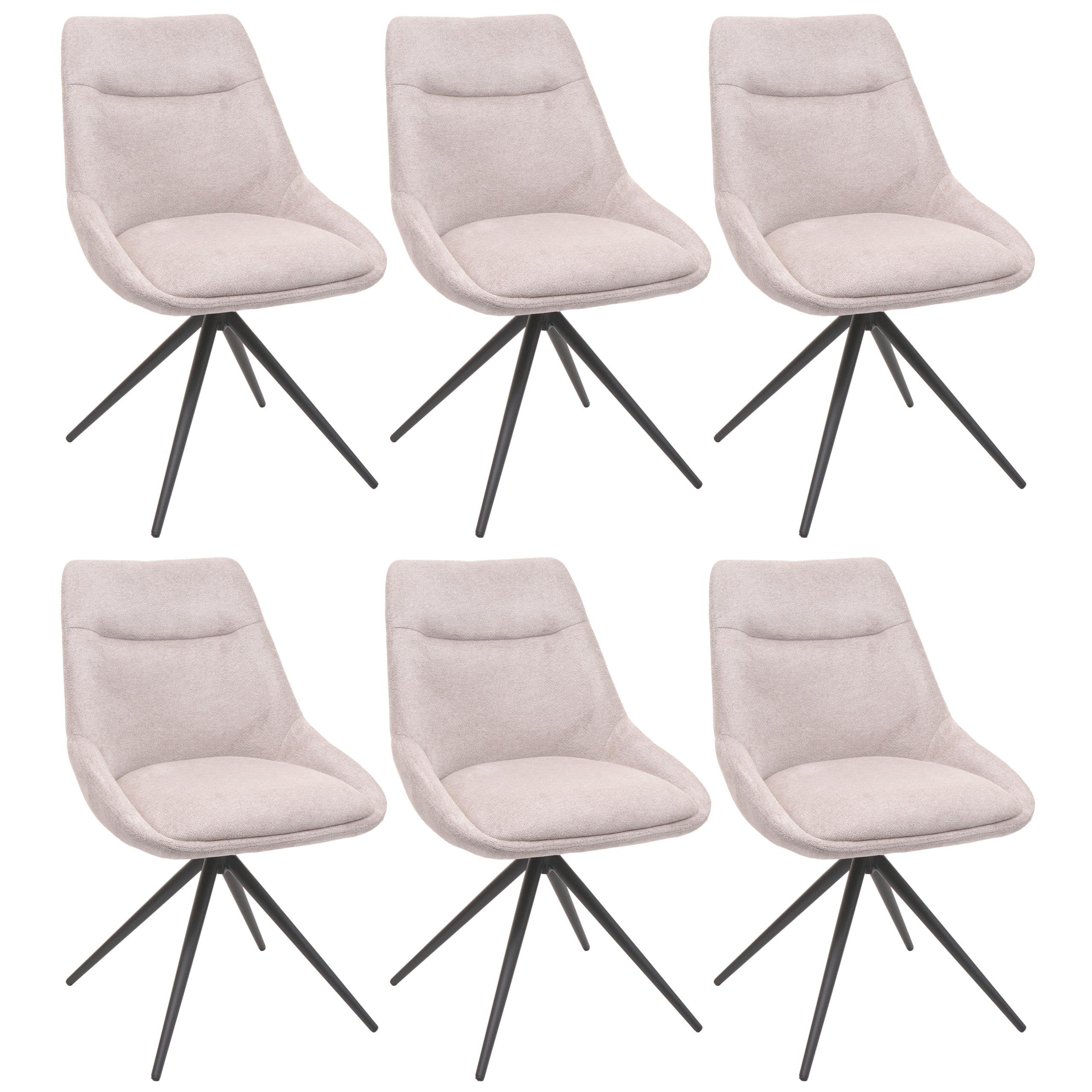 ESSZIMMERSTUHL Beige 6er-Set - Beige, Textil (51/86/60cm) - MCW