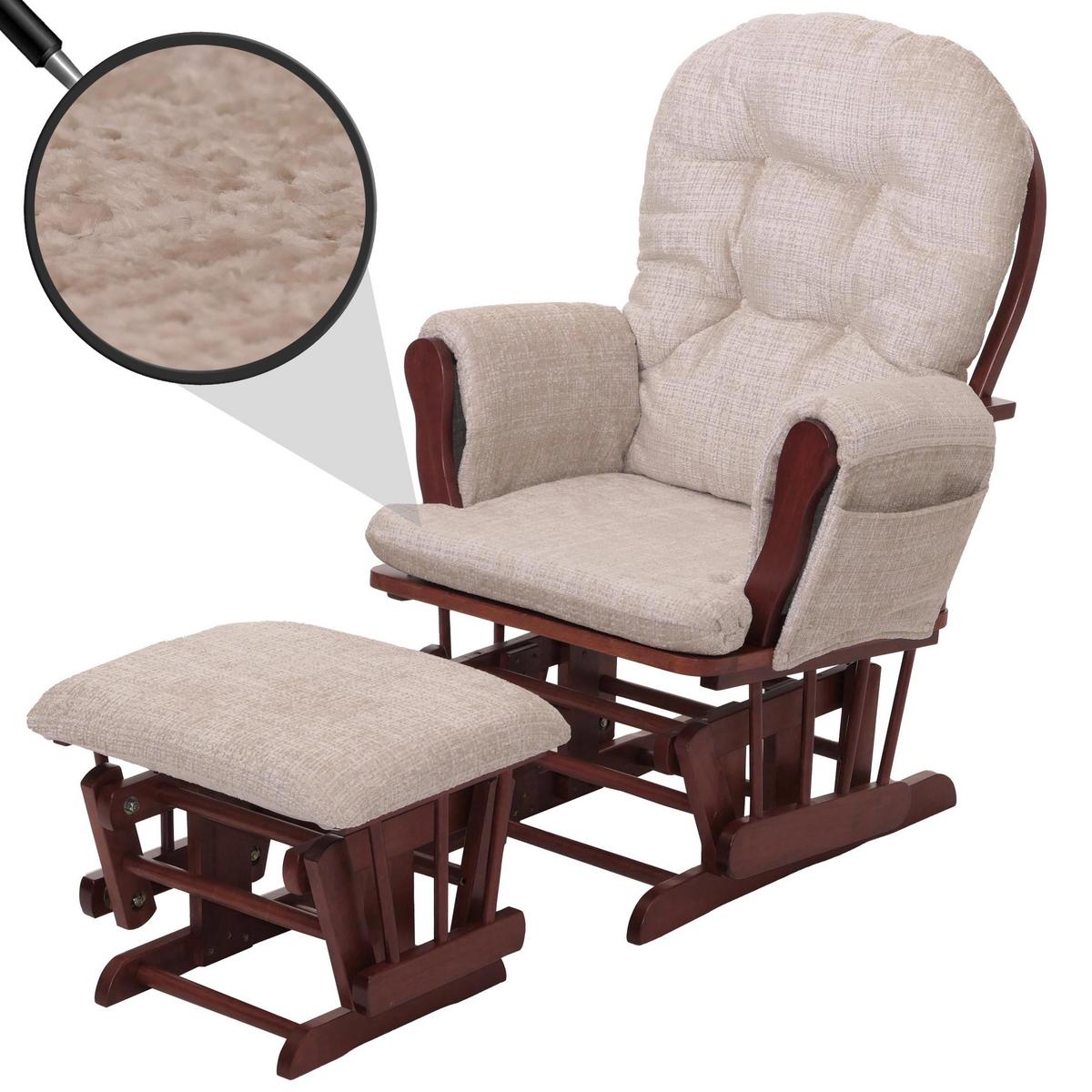 RELAXSESSEL Cremeweiß, Braun - Weiß/Braun, Textil (75/100/71cm) - MCW