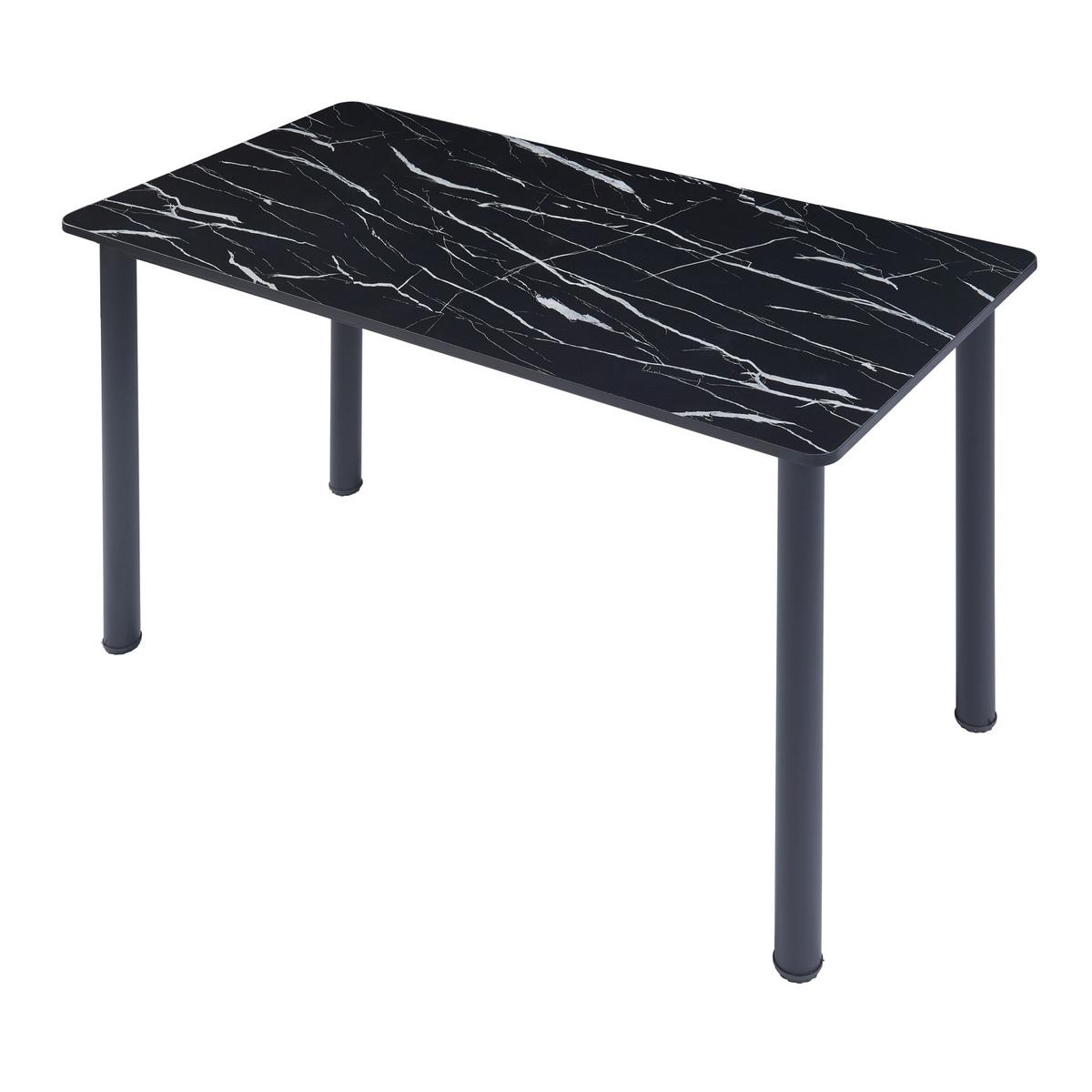 ESSTISCH Tammela - Schwarz, Holzwerkstoff/Metall (120/60/75cm) - [en.casa]