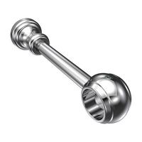 TRÄGER FÜR GARDINENSTANGEN 28 mm Ø, Classic 1-läufig, Chrom - Chromfarben, Kunststoff (19.5/5/5cm) - INTERDECO