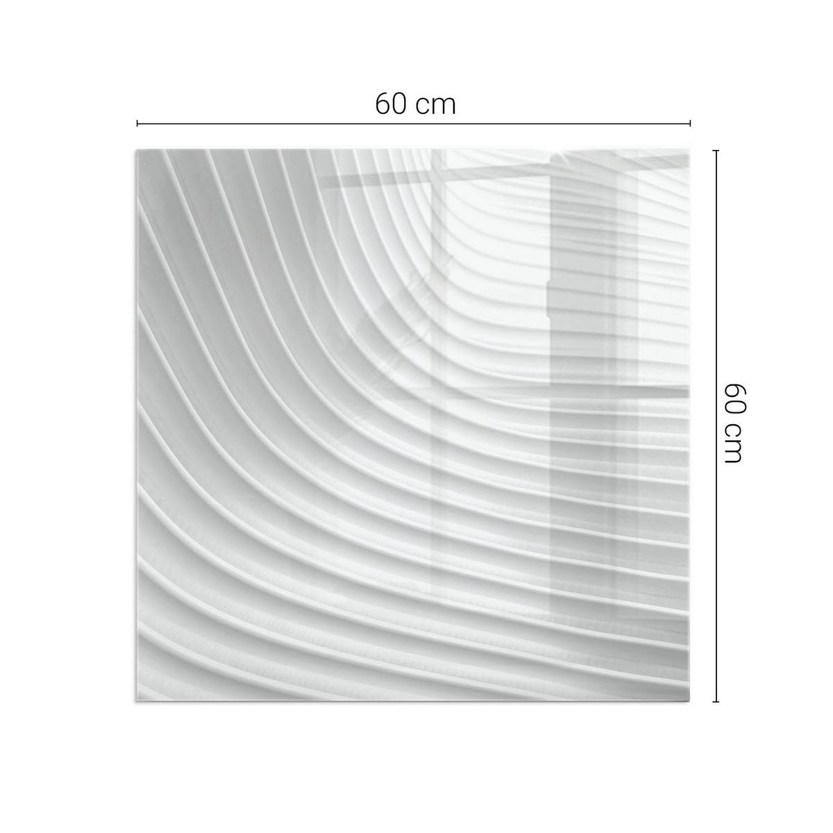 GLASPLATTE für Kamin 60x60 cm - Weiß, Glas (60/60/0.4cm) - TULUP