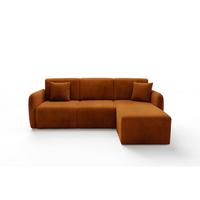 ECKSOFA Dora 3 Sitzplätze Terracotta - Orange, Holz (245/185cm) - Petits-meubles