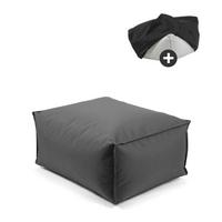 OUTDOOR POUF mit Schutzhülle Der Ruhestifter - Anthrazit, Textil (60/30/50cm) - Mokebo