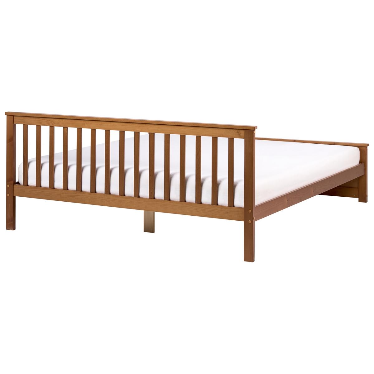 BETT mit Lattenrost 180/200 cm Kiefernholz Braun Olendon - Braun, Holz (180/200cm) - Beliani