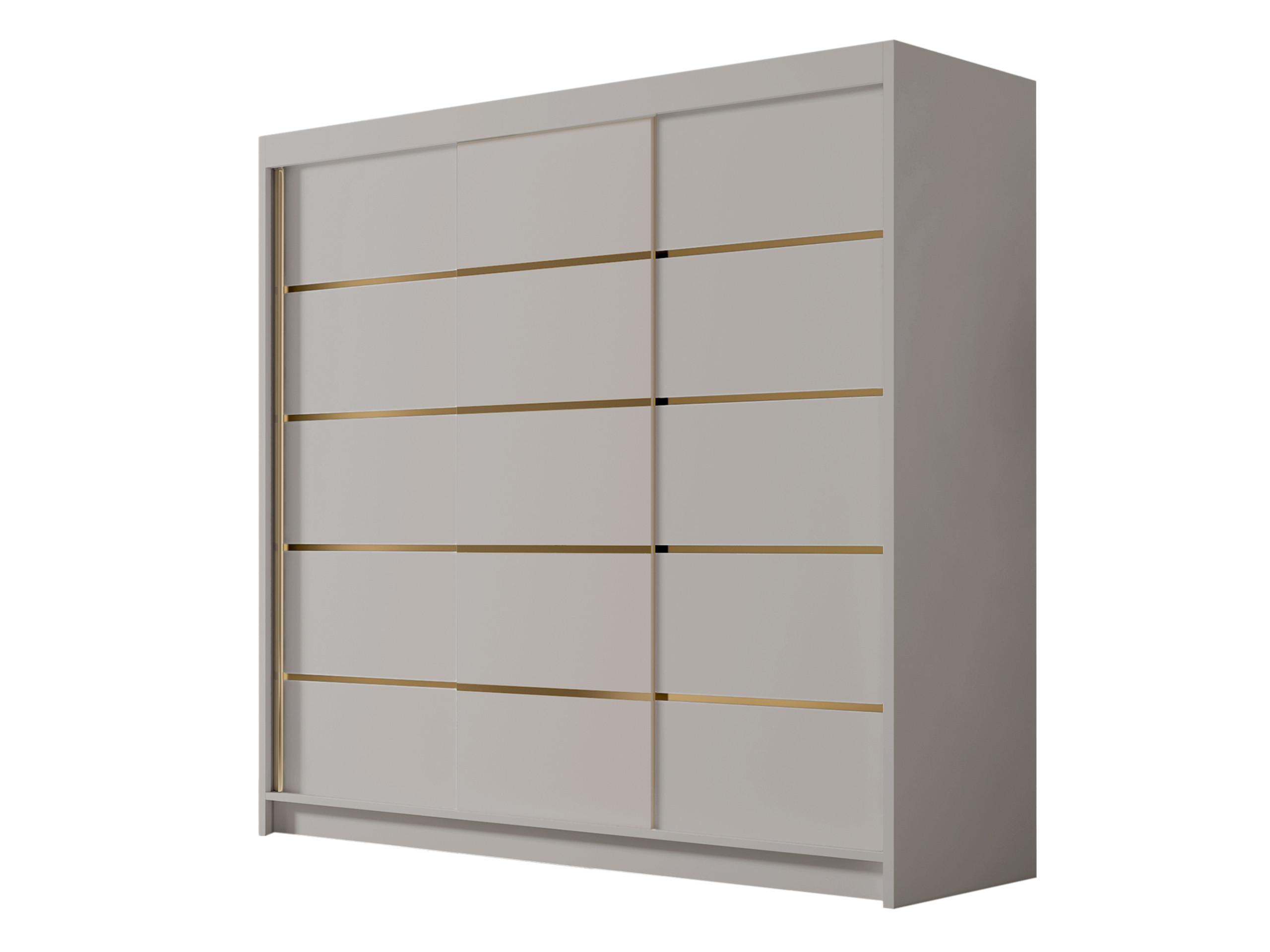 SCHIEBETÜRENSCHRANK Evo VII - Goldfarben/Naturfarben, Holzwerkstoff/Metall (200/215/58cm) - MIRJAN24
