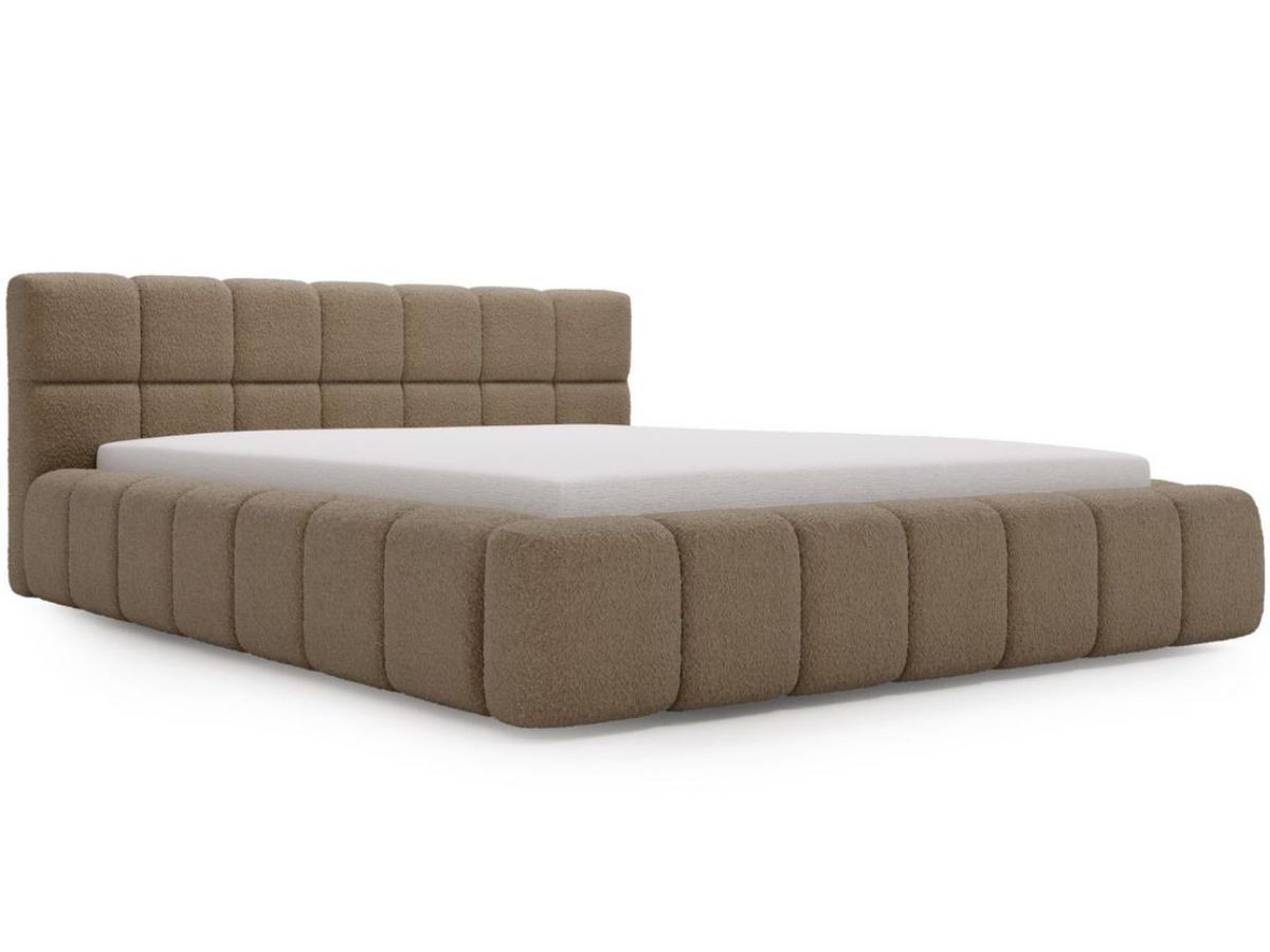 POLSTERBETT Alicante Bouclé-Stoff 180x200 Braun - Braun, Textil (180/200cm) - Graingold