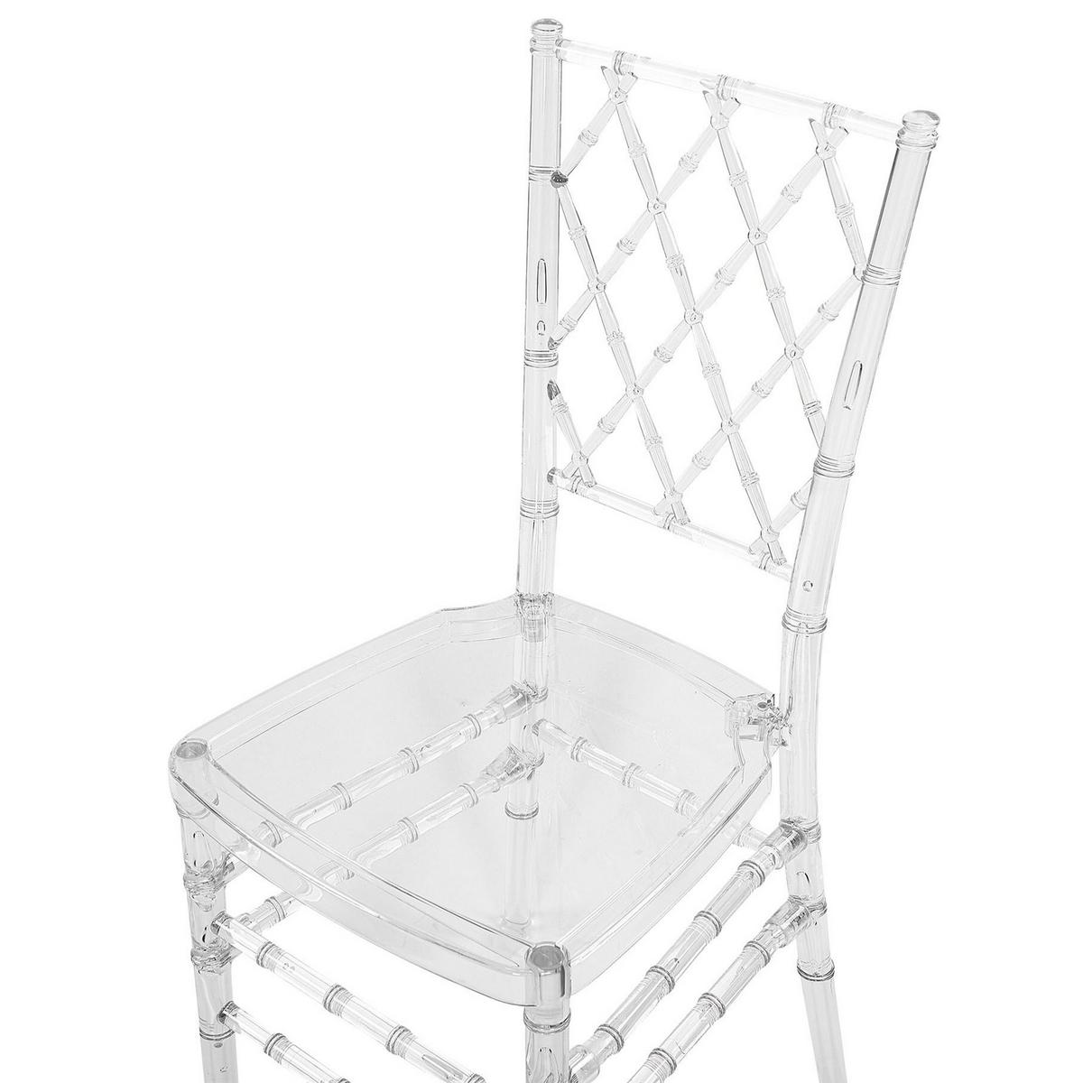 ESSZIMMERSTUHL 2er-Set Kunststoff Transparent Clarion - Transparent, Kunststoff (40/92/41cm) - Beliani