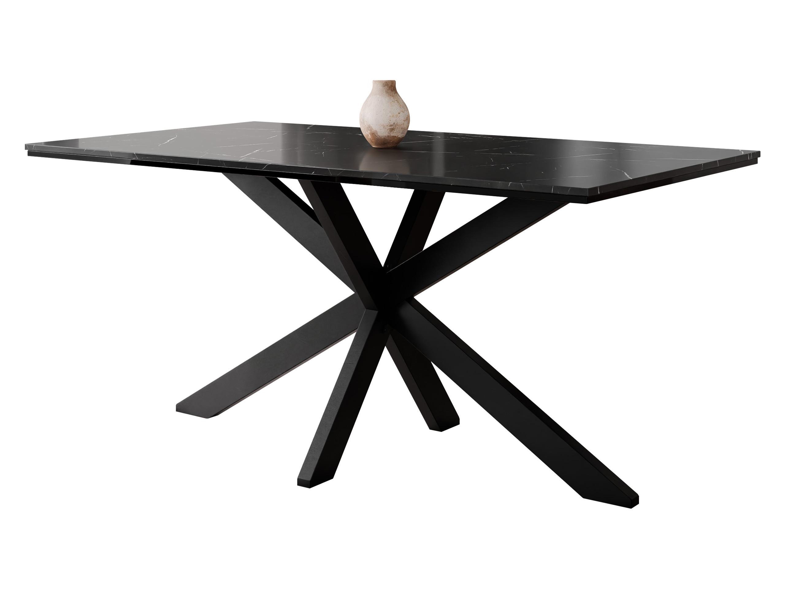ESSTISCH Wero - Schwarz, Holzwerkstoff/Metall (90/160/74cm) - MIRJAN24
