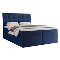 BOXBETT 140x200 cm mit Topper - Blau, Textil (140/200cm) - Idohome