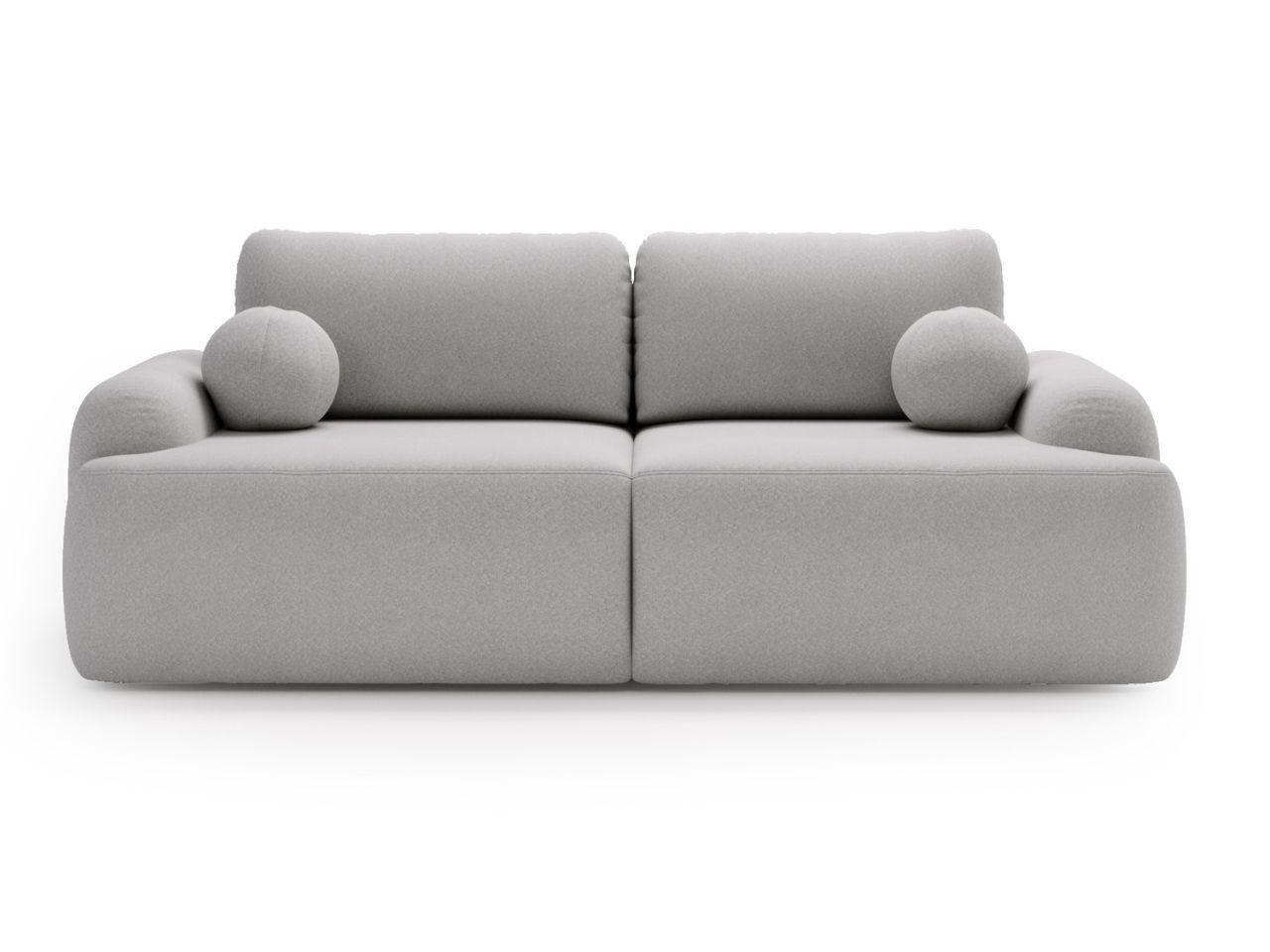 SOFA 260/106/81 Aurio Bouclé-Stoff Grau - Grau, Kunststoff/Textil (260/81/106cm) - Graingold