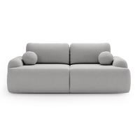 SOFA 260/106/81 Aurio Bouclé-Stoff Grau - Grau, Kunststoff/Textil (260/81/106cm) - Graingold