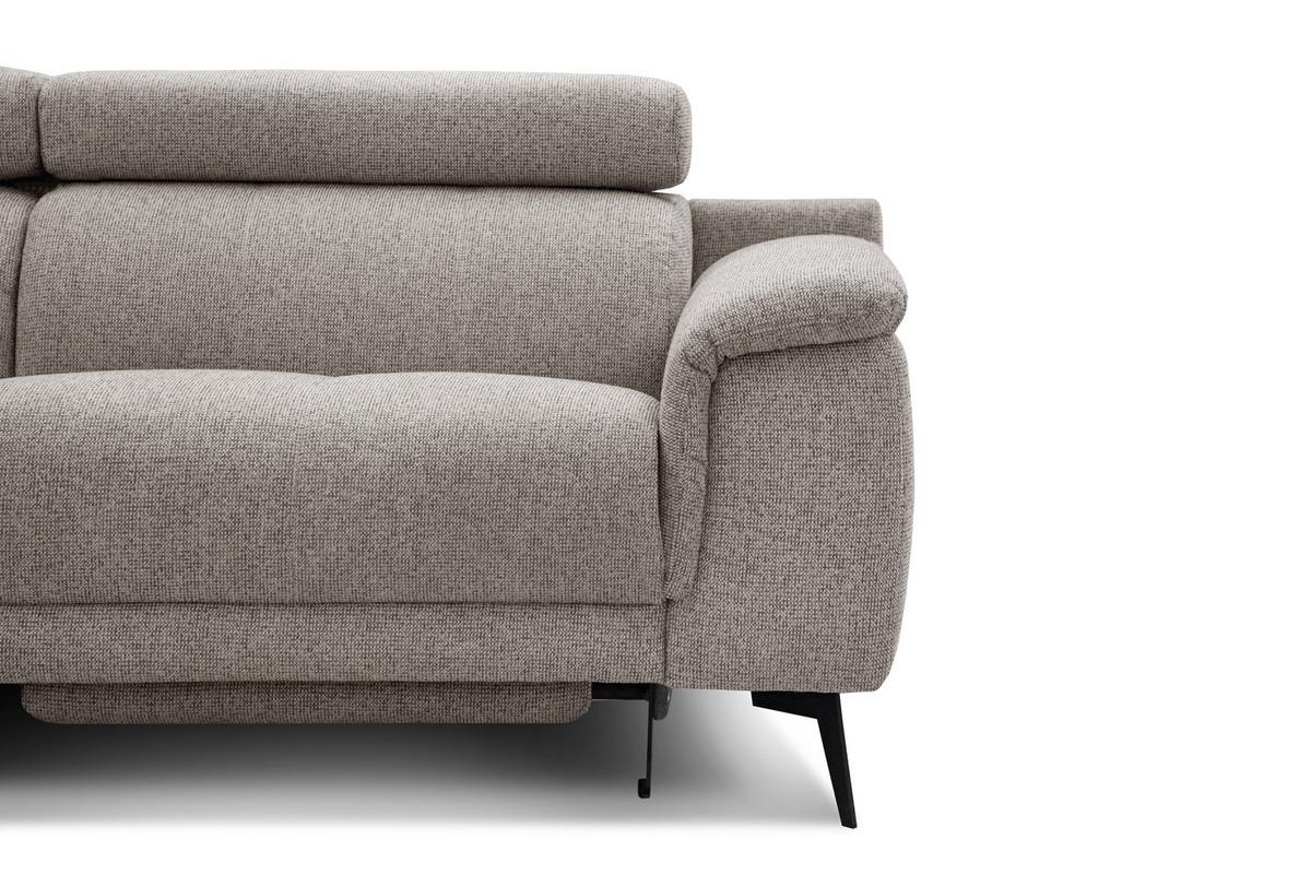 ECKSOFA FIERO 5-Sitzer mit 1 Relaxfunktion, taupe - Taupe, Holzwerkstoff/Textil (228/290cm) - Wozimo
