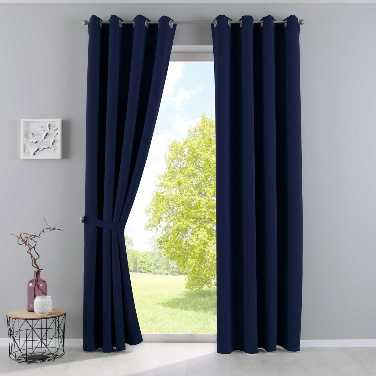VORHANG »NEW YORK« HxB 225x140 cm Blau - Blau, Textil (140/225cm) - Gardinenbox