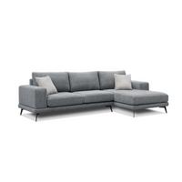 ECKSOFA MEDIOLANE 4-Sitzer, grau - Grau, Holzwerkstoff/Textil (282/219cm) - Wozimo