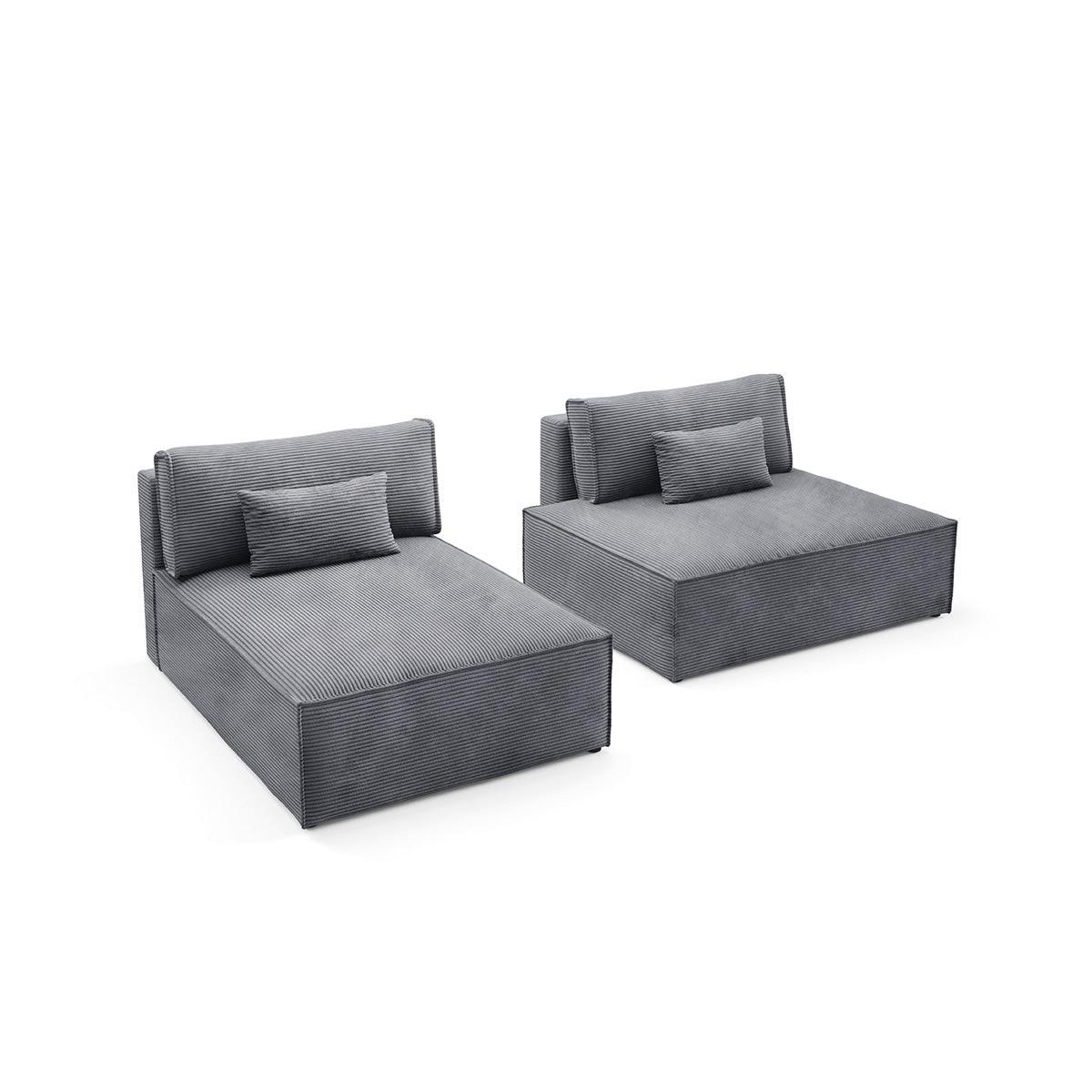 ECKSOFA Georgia Hellgrau - Grau, Holz (236/148cm) - Petits-meubles