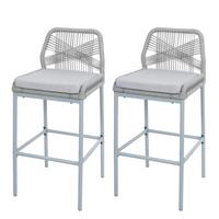 BARHOCKER Hellgrau - Hellgrau, Metall (45/101/52cm) - MCW