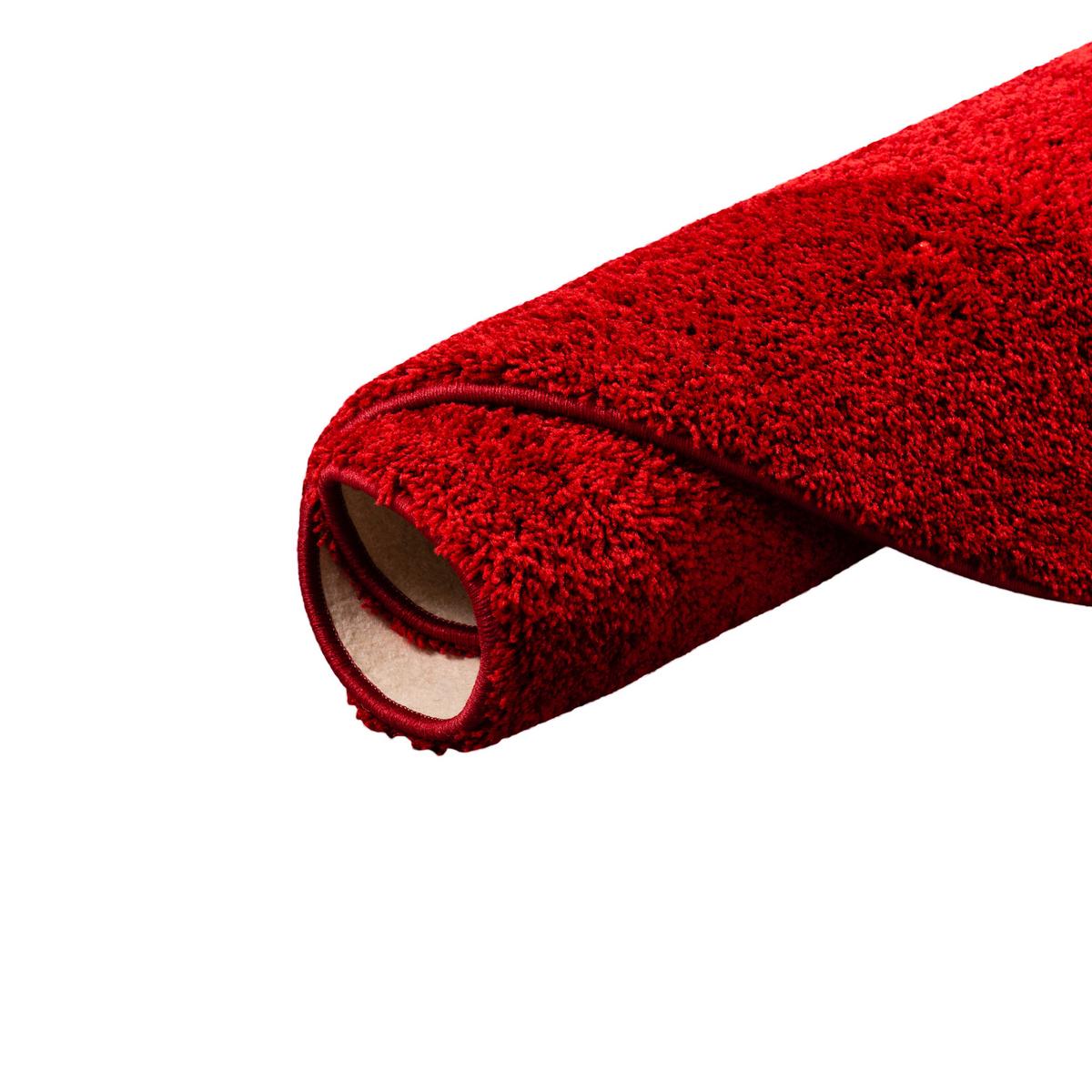 HOCHFLOR SHAGGY TEPPICH PALACE RUND - Weinrot, Textil (133/133cm) - Snapstyle