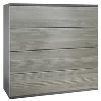 KOMMODE Pavos Avola-Anthrazit - Anthrazit/Hellgrau, Holzwerkstoff (76/76/35cm) - Vladon