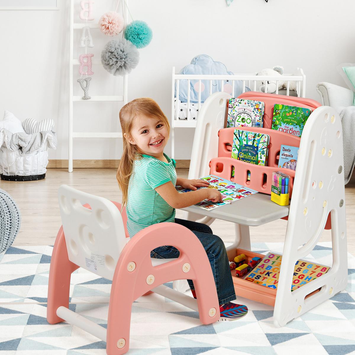 KINDERSTAFFELEI Orange - Orange, Kunststoff (62.5/100/53cm) - COSTWAY