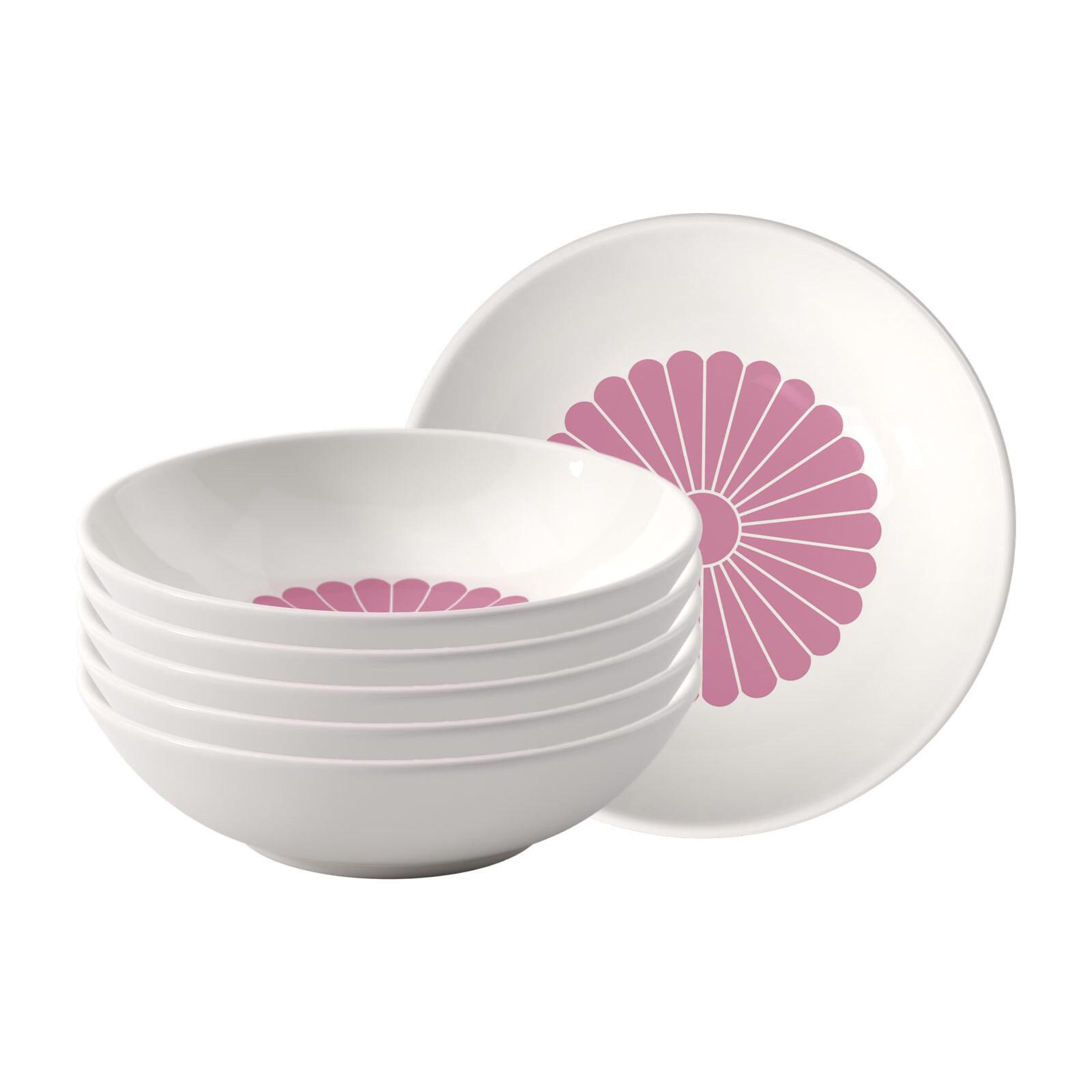 DESSERTSCHALEN Fleur Couleur Cassis ø 13,2 cm 6er Set - Pink, Keramik (13.2cm) - Villeroy & Boch