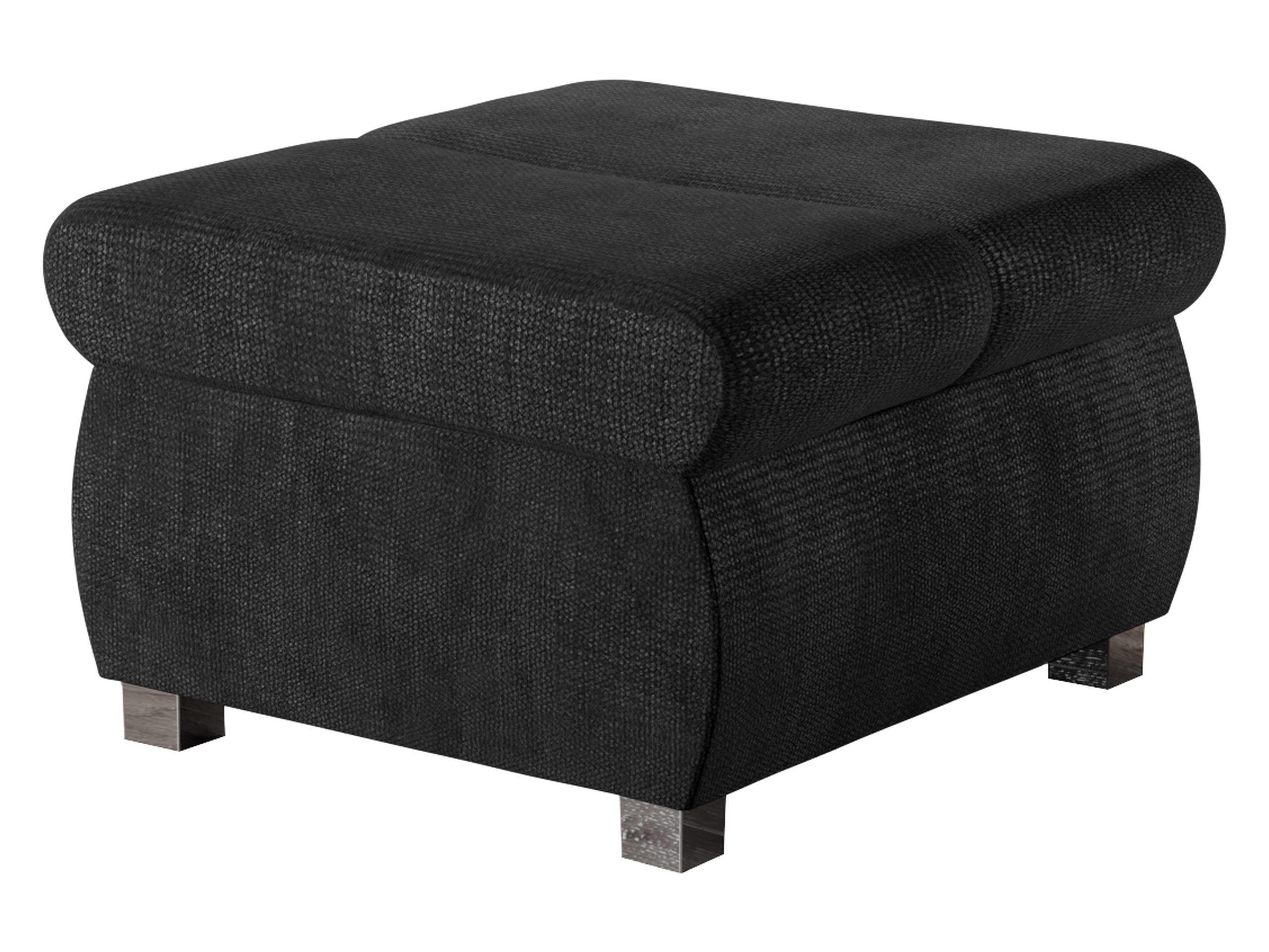 POLSTERHOCKER Bangkok Klein - Anthrazit/Silberfarben, Holz/Kunststoff (60/39/60cm) - MIRJAN24