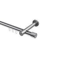GARDINENSTANGE INNENLAUF Prestige Santo 480 cm (geteilt in 3 x 160 cm), 1-läufig, 20 mm Ø Chrom - Chromfarben, Metall (480cm) - INTERDECO
