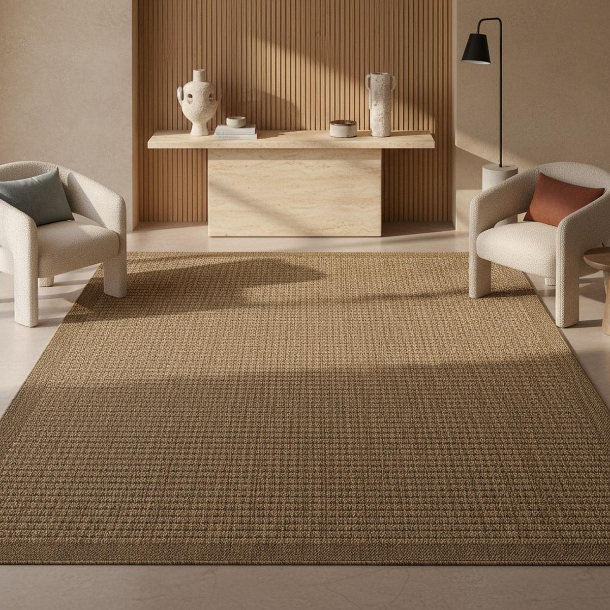 TEPPICH Outdoor DAFNE in Braun, einfarbig, 80 x 150 cm - Braun, Textil (150/80cm) - KADIMA DESIGN