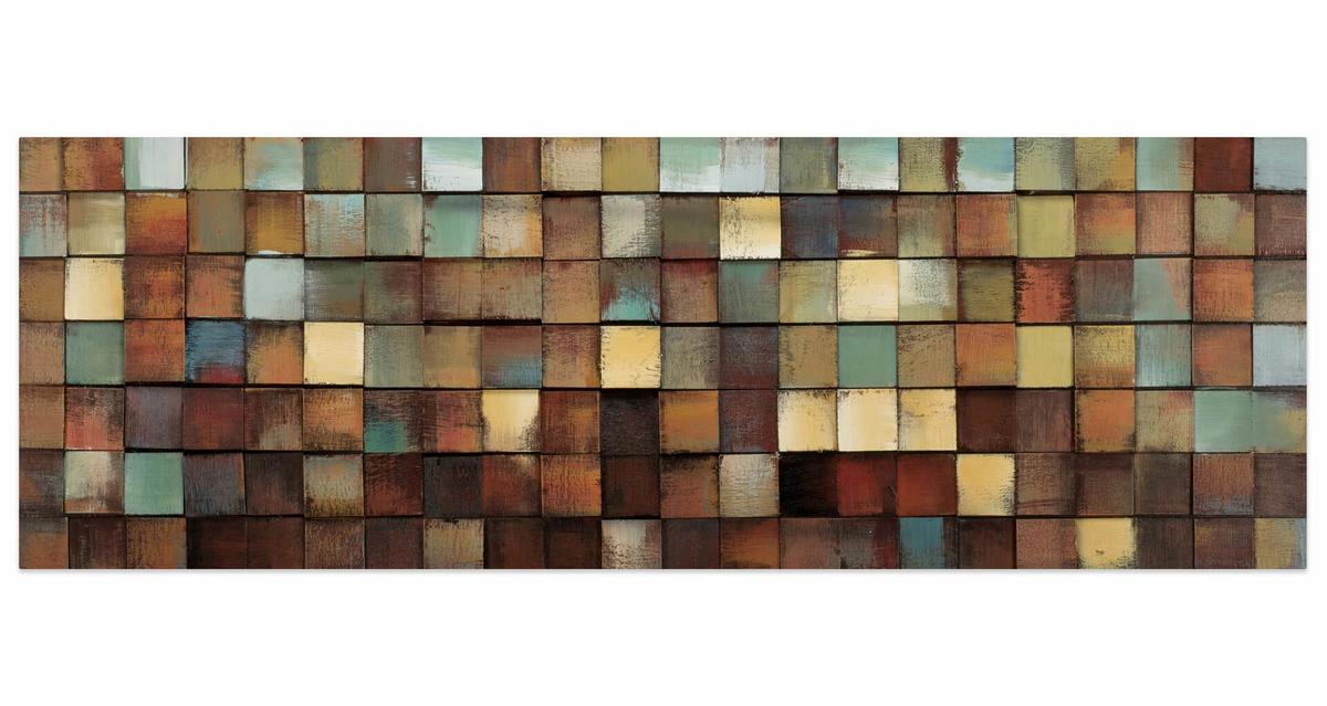 HOLZBILD Grün 144/44 cm - Braun/Grün, Holz (5/44cm) - KUNSTLOFT