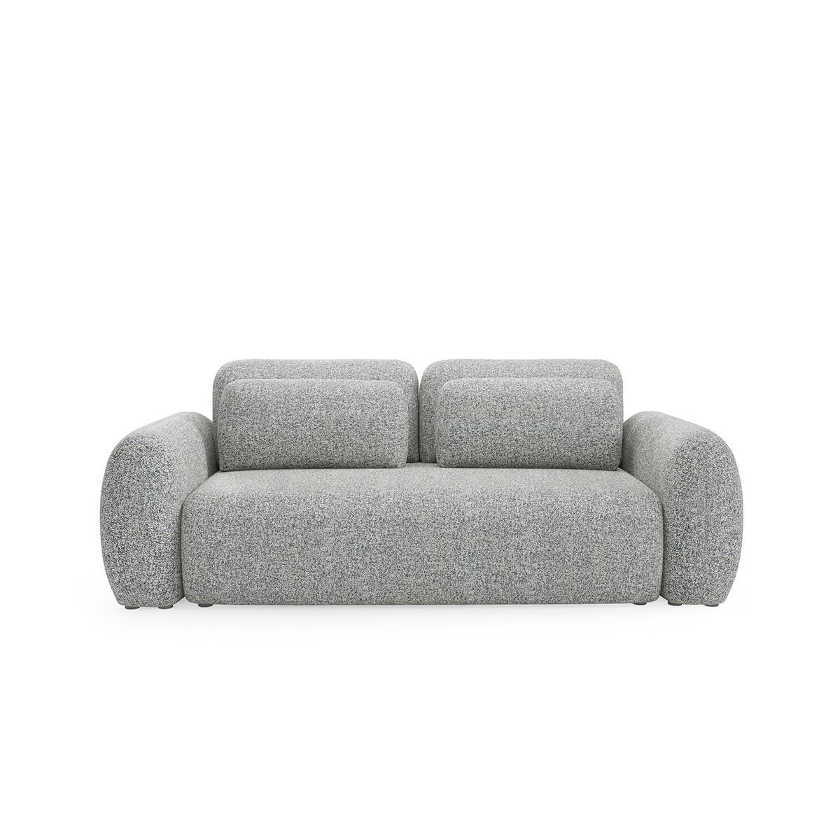 SOFA Carmela 3 Sitzplätze Grau - Grau, Holz (266/95/121cm) - Petits-meubles