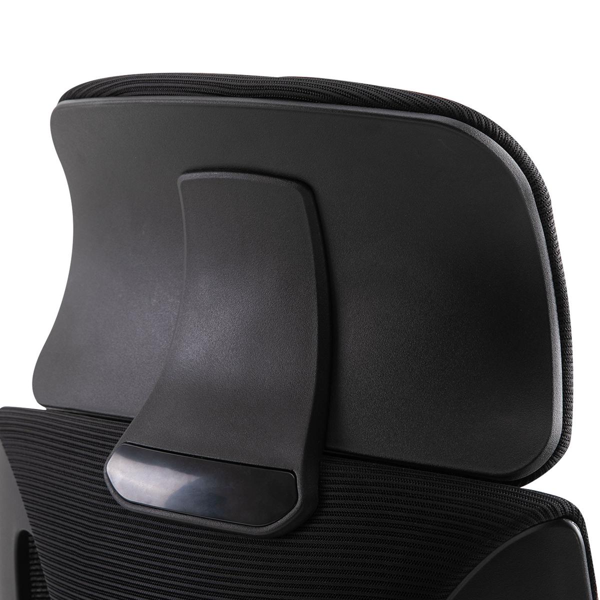 BÜROSTUHL Polyester Schaumstoff Schwarz - Schwarz, Kunststoff (55/126/64cm) - Vinsetto