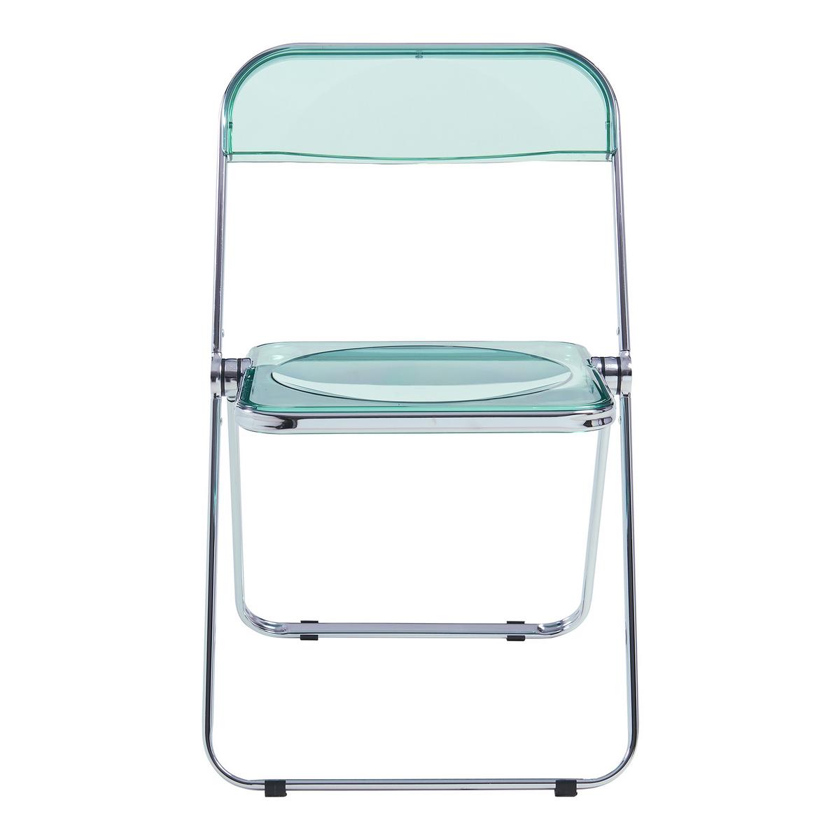 KLAPPSTUHL-SET Pornainen 2 TLG. - Mintgrün, Kunststoff/Metall (46/74/47cm) - [en.casa]
