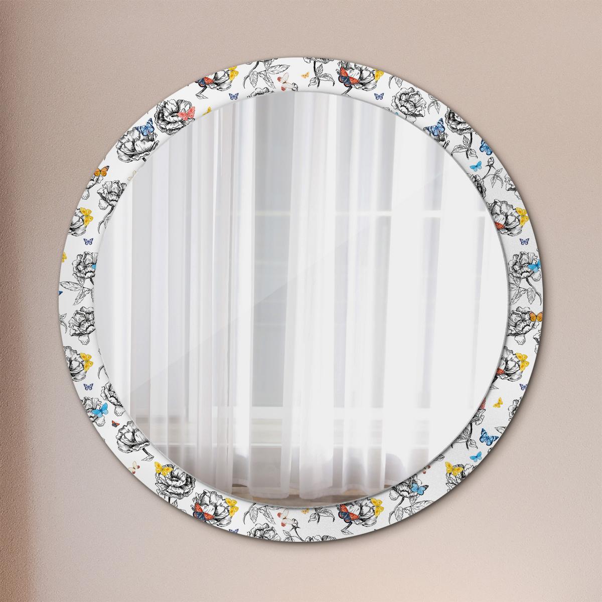 SPIEGEL Rund Ø 100 cm mit Aufdruck - Multicolor, Glas (100/100/0.4cm) - Wallfluent