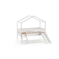 HAUSBETT mit Rutsche Kapua 209x202x192 aus Massivholz in Weiß - Weiß, Holz (90/200cm) - 58aufmkessel