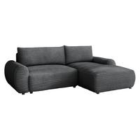 ECKSOFA Bello, Seite: Rechts - Schwarz/Grau, Holz/Kunststoff (267/177cm) - MIRJAN24