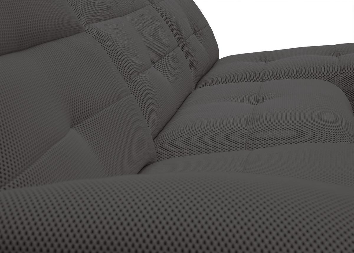 ECKSOFA TRENTO 4-Sitzer, dunkelgrau - Dunkelgrau/Schwarz, Holzwerkstoff/Kunststoff (262/165cm) - Wozimo