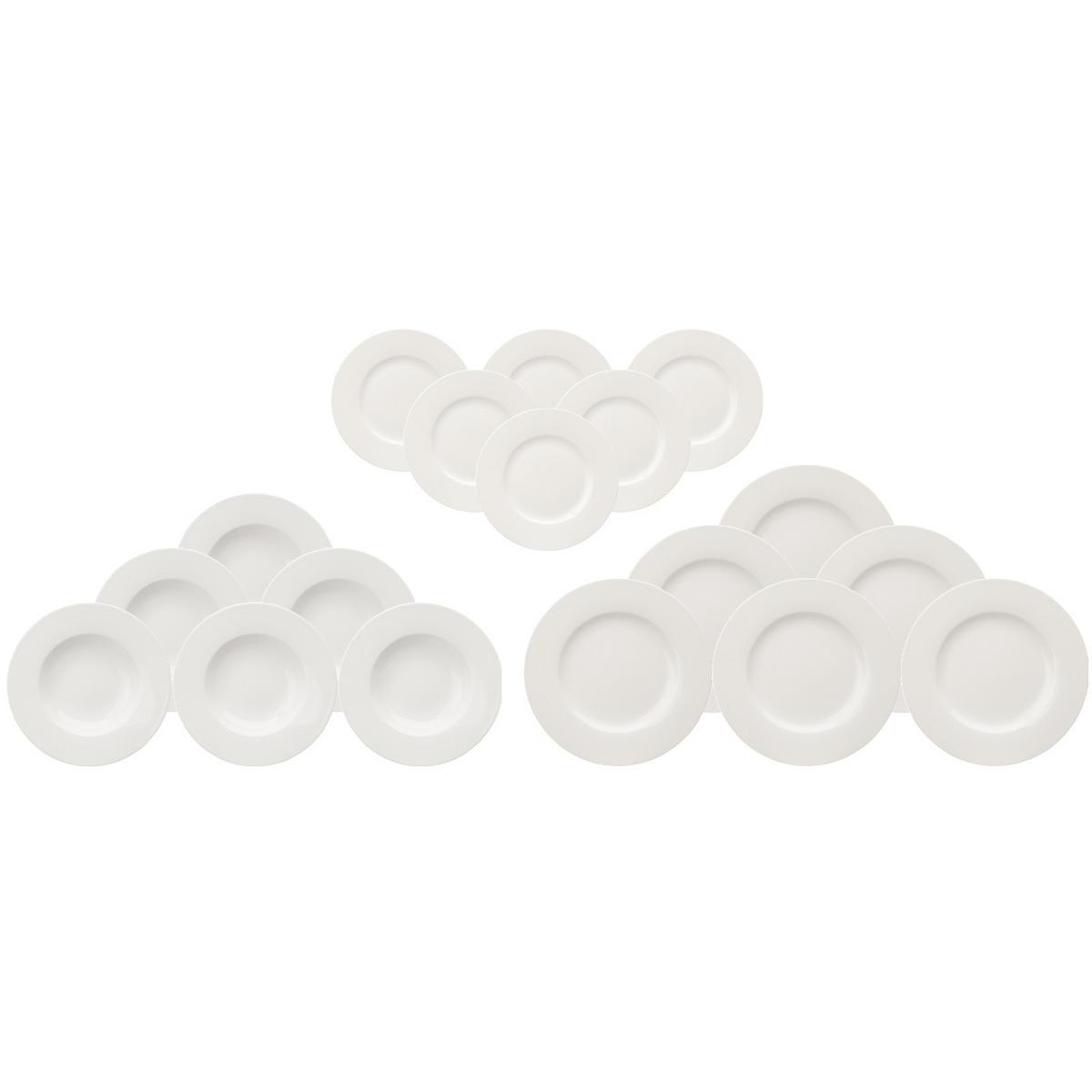 STARTER SET Basic White weiß 18-tlg. - Weiß, Keramik (28/31.2/30.5cm) - vivo | Villeroy & Boch Group