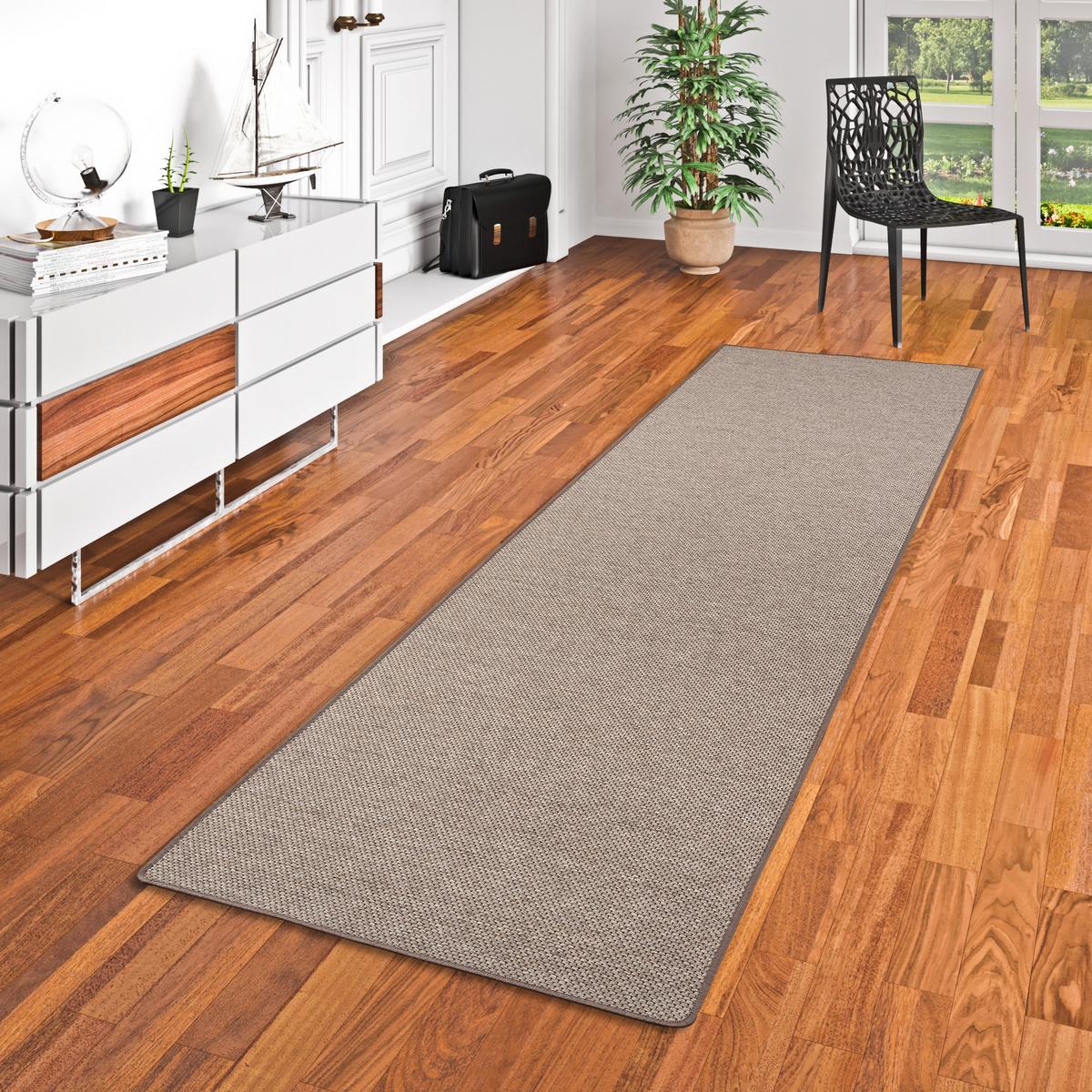 LÄUFER TEPPICH BENTZON FLACHGEWEBE - Braun, Textil (80/240cm) - Snapstyle