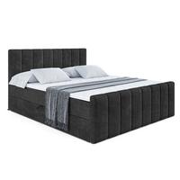 BOXBETT OTTA-Z - 120x200 cm - H4 - Schwarz - Schwarz, Holzwerkstoff (120/200cm) - ALTDECOR