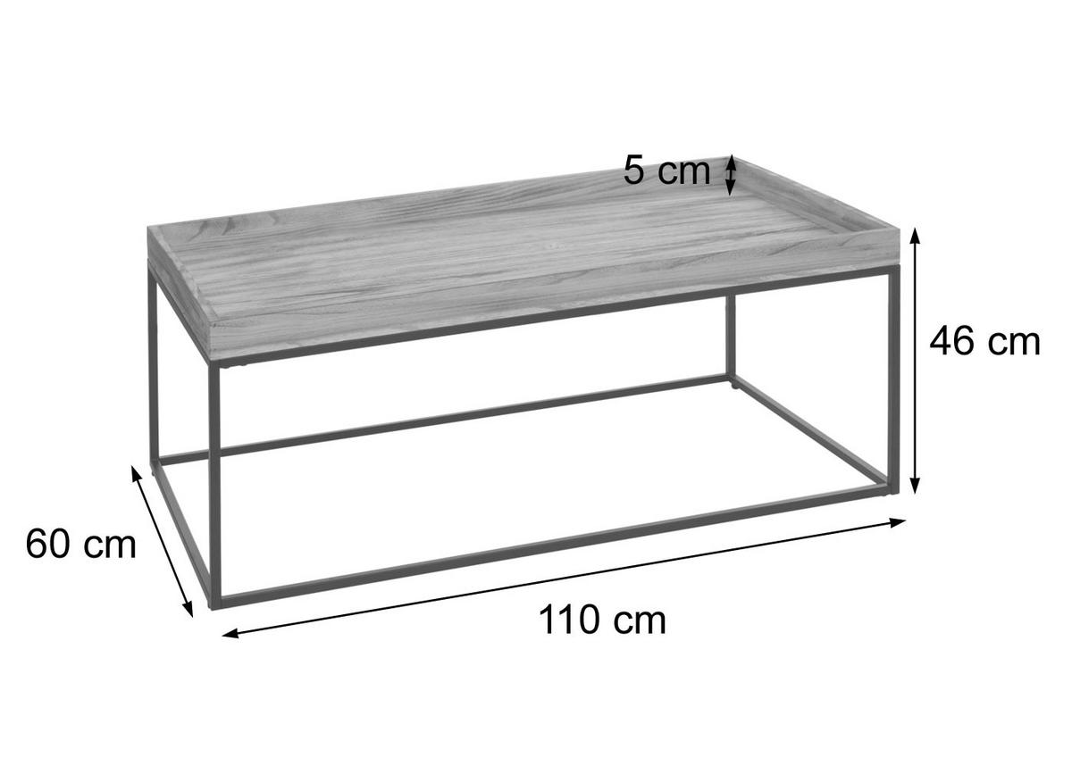 COUCHTISCH rechteckig Braun - Braun, Holz (60/110/46cm) - MCW