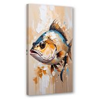 LEINWANDBILD Meeresfisch Beige 40x80cm - Beige, Textil (40/80cm) - Feeby