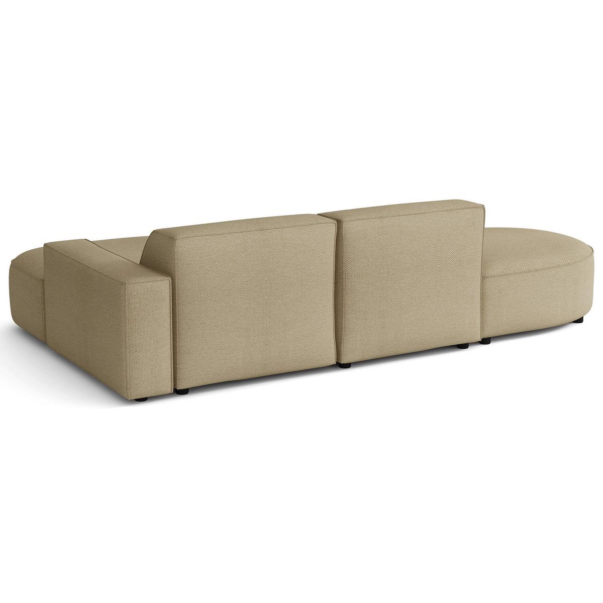 ECKSOFA Sallmo L-Form, 3-Sitzer, rechts 276 cm - Schwarz/Cappuccino, Kunststoff/Textil (276/166cm) - Selsey