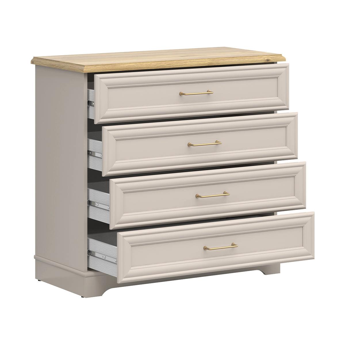 KOMMODE Perle Kaschmir - Beige, Holzwerkstoff (94/89/44cm) - Petits-meubles